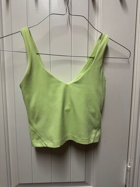 Lululemon Lime Green Cropped Tank